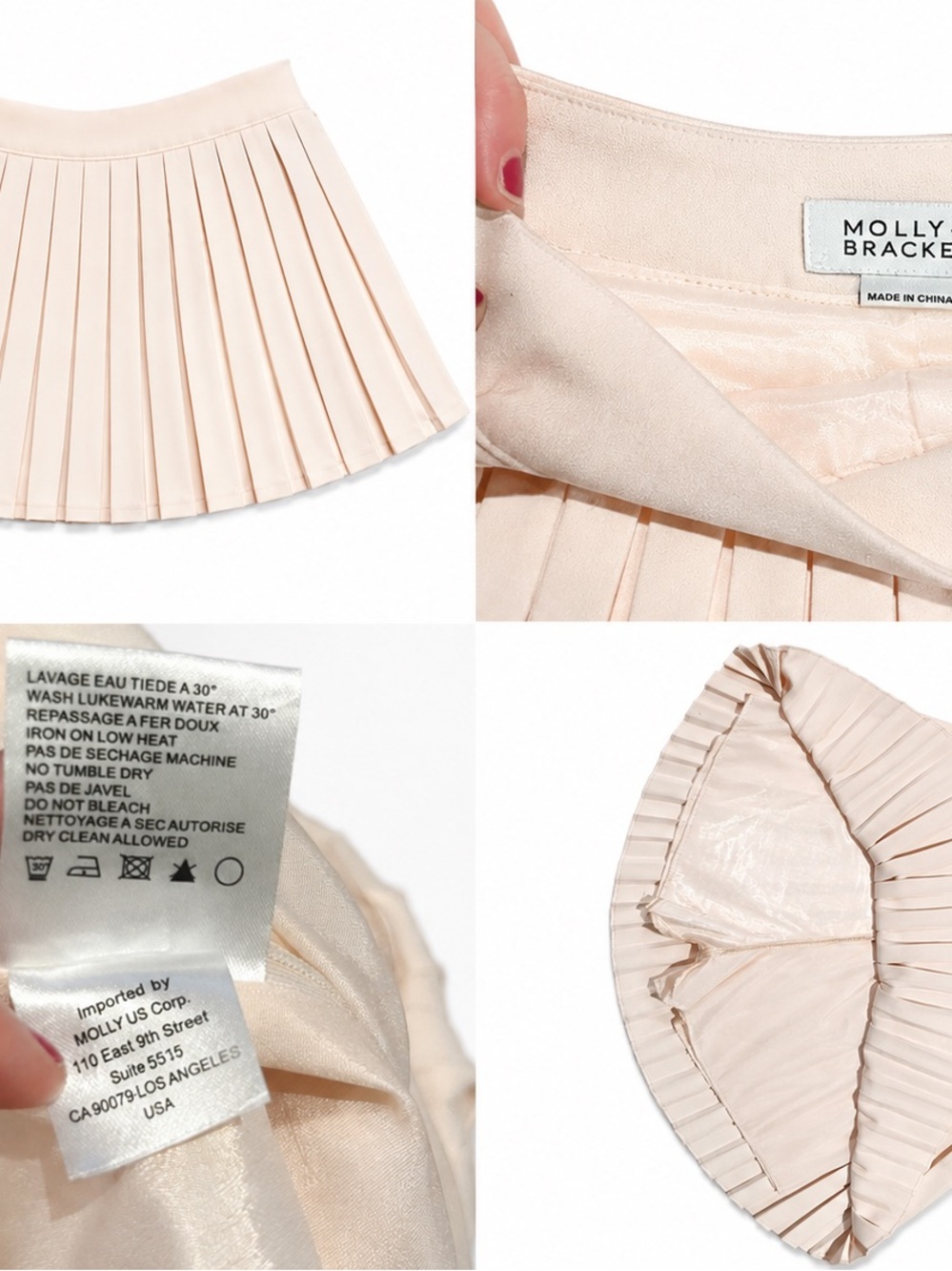 Molly Bracken Pleated Mini Skirt in Soft